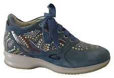 Scarpe ALBERTO GUARDIANI blu borchie logo sneakers stringate donna EU37 / US6,5