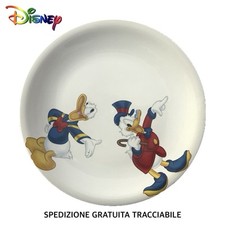 WALT DISNEY • PIATTO DA TAVOLA PAPERINO E ZIO PAPERONE Ø 26 cm • Come Nuovo
