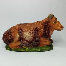 STATUA STATUINA PRESEPE VINTAGE GESSO EPOCA PERSONAGGIO EPOCA cm 5,5 BUE