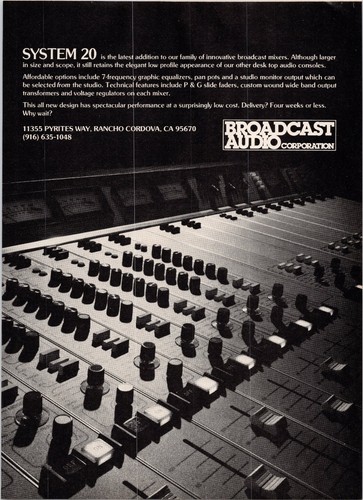 Broadcast audio system - broadcast, 20