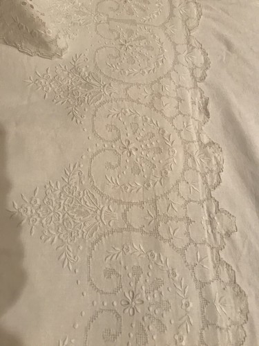 Lenzuolo puro lino - puro, ricami