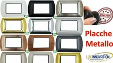 PLACCA METALLO BTICINO LIVING COMPATIBILE 3 4 7 MODULI COLORI LIVING LIGHT spo