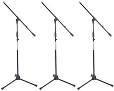 3x SET ASTE MICROFONO STAND SUPPORTO GIRAFFA TREPPIEDE MICROFONICHE REGOLABILE