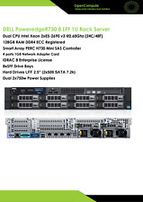 Server Dell PowerEdge R730 8 LFF 2 Xeon E5-2690 V3 @2.6 /128GB RAM/2x600Go SAS