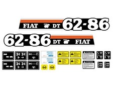 KIT ADESIVI TRATTORE FIAT 62-86 DT FRUTTETO COMPLETO DI SIMBOLI E AVVERTENZE