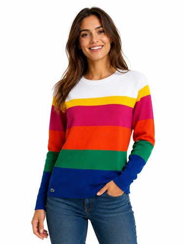Maglione donna lacoste rainbow - donna,