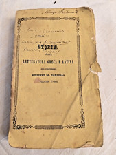 LIBRO DI STORIA DELLA LETTERATURA GRECA E LATINA CONDIZIONI COME IN FOTO
