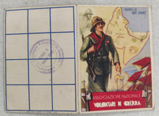 tessera africa colonie etiopia 1936 volontari guerra illustratori d'ercoli