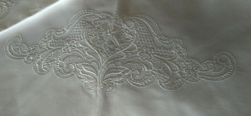 Lenzuolo matrimoniale ricamate - lenzuolo,
