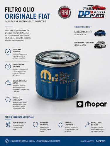 Mopar filtro olio originale - mopar,