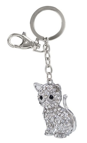 Portachiavi gattino con strass