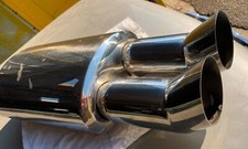 NUOVO silenziatore TUNING terminale scarico marmitta cromata  61x56 mm