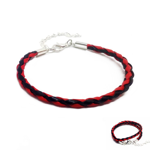 Bracciale milan cuoio - bracciale,