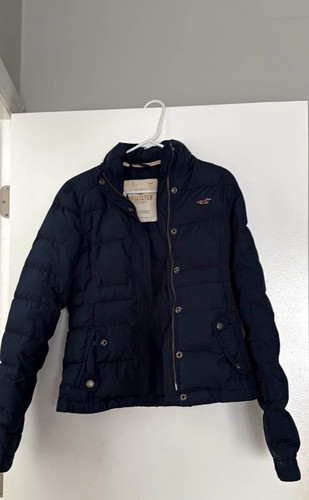 Hollister giacca blu puffer - blu,