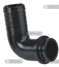 RACCORDO PORTAGOMMA CURVO 90°