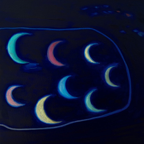 Moon pool dipinto olio - pool, ad
