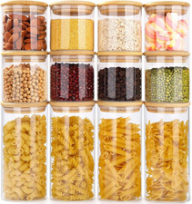 Set Di 12 Barattoli Vetro Con