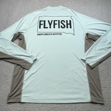 Camicia Simms SolarFlex uomo grande blu grigio UPF 50 pesca a mosca manica lunga Flyfish