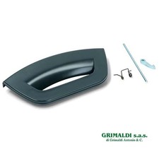 KIT MANIGLIA OBLÒ NERA PER APERTURA PORTA LAVATRICE ARISTON HOTPOINT C00286151