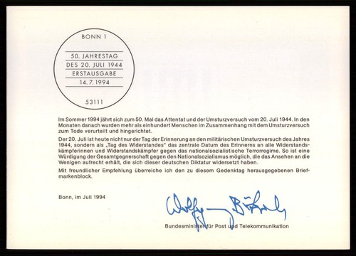 Cartolina ministro germania - ministro,