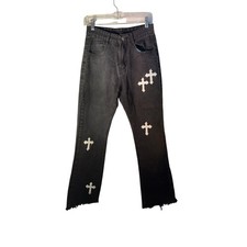 Jeans stile cuori cromati con