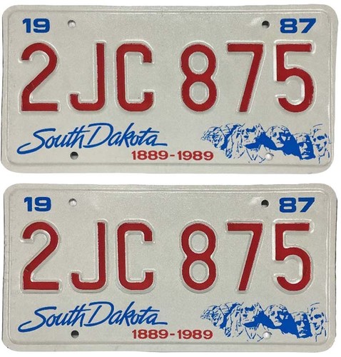 Set coppia targhe south dakota - south,