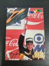 1995 Ayrton Senna primo podio in Brasile cartolina firmata Multi Editora #53 quasi nuova
