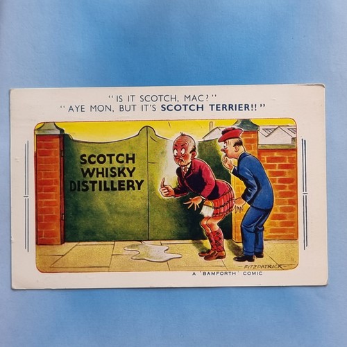Comic postcard 1964 whisky - comic,