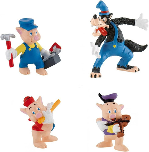Set tre porcellini lupo - set, e