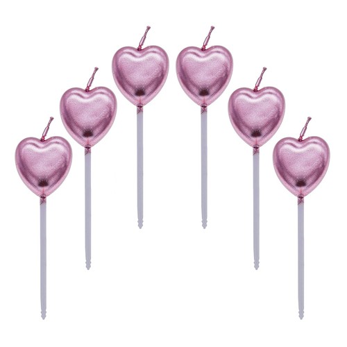 Candeline compleanno cuore 6 - compleanno, cuore,6