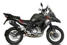 Terminale Scarico Storm by Mivv Oval nero inox per Benelli TRK 502 X 2018 > 2023
