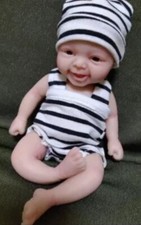 Mini reborn fille entièrement en silicone mou et flexible de 20cm  