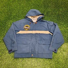 Giacca utility vintage Woolrich US Navy grande 24x24 militare con cappuccio field coat