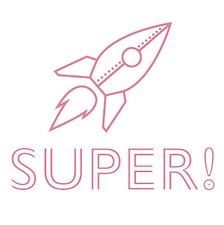 Super rocket self ink - "super!", round