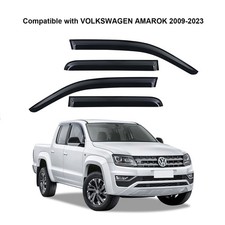 🔥4 Pezzi Deflettori Antivento Antipioggia Accessori per VW Amarok 2009-2022 Doppia Cabina