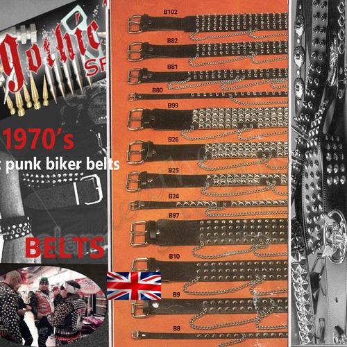Cinture punk gotiche - , pelle