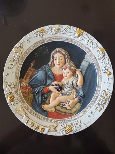 Piatto vintage madonna - madonna, uve