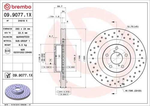 Brembo 9077 discofreno - brembo,