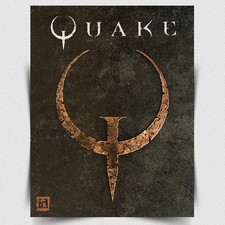QUAKE gioco INSEGNA METALLO