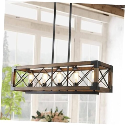 Lampadario legno casale - ,