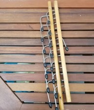 Portacravatte e cinture pieghevole in legno e metallo 