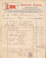 Fattura Commerciale Bologna Enrico Zocca Fumisteria Caloriferi Cucine 1907