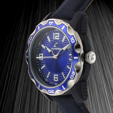 Orologio da uomo Chronotech - quadrante blu - cinturino in pelle rivestito - prezzo consigliato $ 660,00
