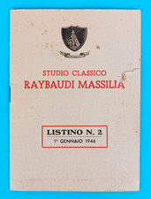 LISTINO FRANCOBOLLI - STUDIO CLASSICO RAYBAUDI MASSILIA - ROMA 1944