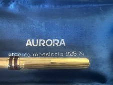 🔴 AURORA penna stilografica ARGENTO 925 MASSICCIO Marco Polo  NO CLIP