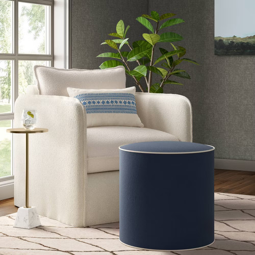 Contrast welt drum - drum, ottoman