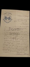 Lettera autografa di Ulrico Hoepli Milano 1925