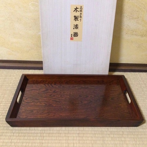 Vassoio legno laccato con - vassoio,