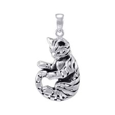 Cute Cat 925 Sterling Silver