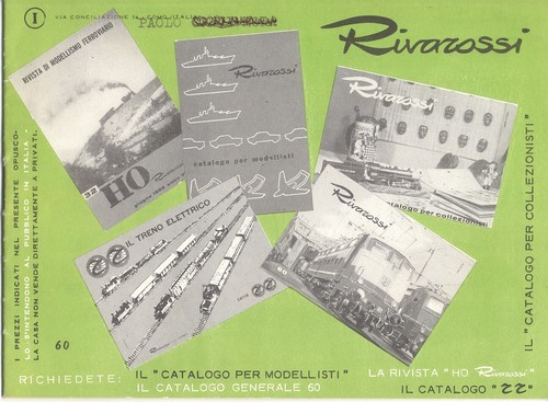 Catalogo rivarossi 1960 - catalogo,